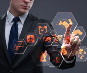 Businessman in business concept Stock Photo 06