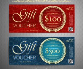 Cash gift voucher template vectors 02