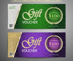 Cash gift voucher template vectors 05