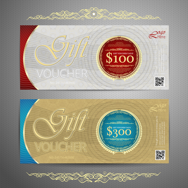 Gift voucher template Royalty Free Vector Image