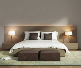 Chic bedrooms with bedside lamps HD picture 02