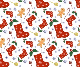 Christmas baubles seamless pattern vectors 01