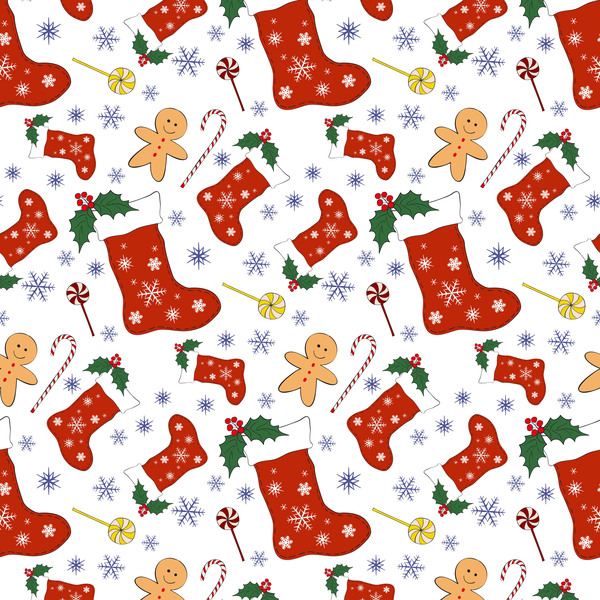 Christmas baubles seamless pattern vectors 01