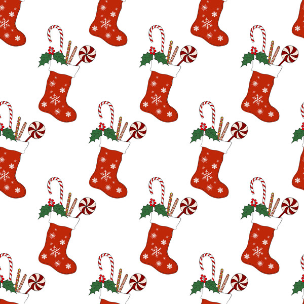 Christmas baubles seamless pattern vectors 02