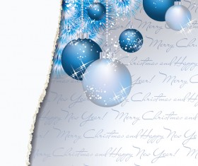 Christmas card with ripped open paper vector