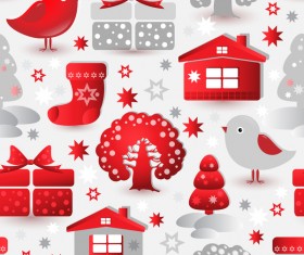Christmas sample elements vector seamless pattern 02