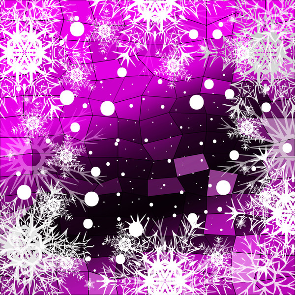 Christmas snowflake with shiny polygon background vector 01