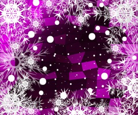 Christmas snowflake with shiny polygon background vector 02