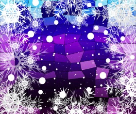 Christmas snowflake with shiny polygon background vector 04