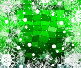 Christmas snowflake with shiny polygon background vector 05