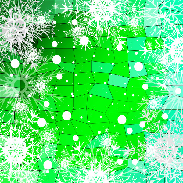 Christmas snowflake with shiny polygon background vector 06