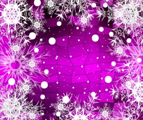 Christmas snowflake with shiny polygon background vector 07