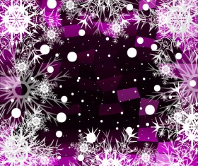 Christmas snowflake with shiny polygon background vector 08