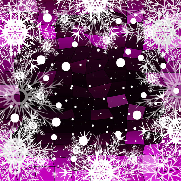 Christmas snowflake with shiny polygon background vector 08