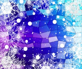 Christmas snowflake with shiny polygon background vector 11