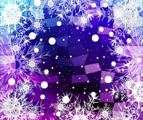 Christmas snowflake with shiny polygon background vector 12