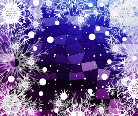Christmas snowflake with shiny polygon background vector 13