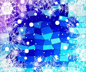 Christmas snowflake with shiny polygon background vector 14