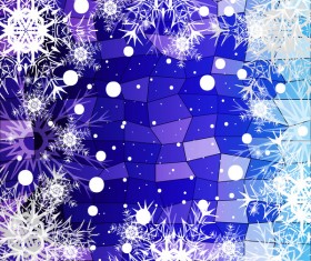 Christmas snowflake with shiny polygon background vector 15