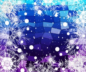 Christmas snowflake with shiny polygon background vector 16