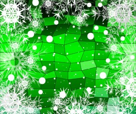 Christmas snowflake with shiny polygon background vector 17