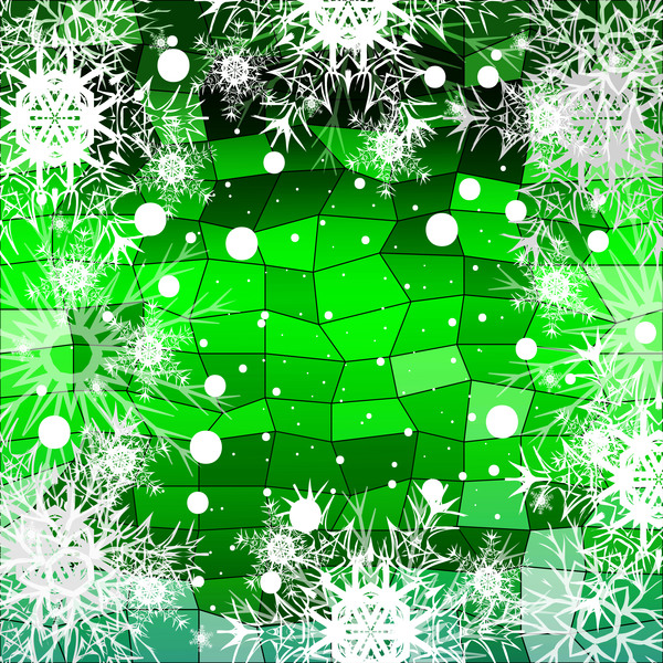 Christmas snowflake with shiny polygon background vector 17