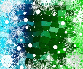 Christmas snowflake with shiny polygon background vector 18