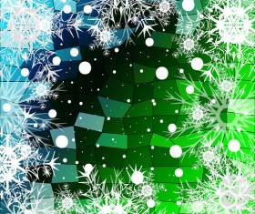 Christmas snowflake with shiny polygon background vector 19
