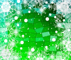 Christmas snowflake with shiny polygon background vector 20
