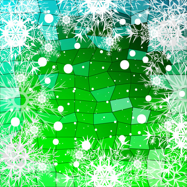 Christmas snowflake with shiny polygon background vector 20