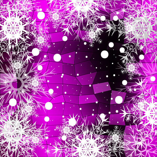 Christmas snowflake with shiny polygon background vector 21