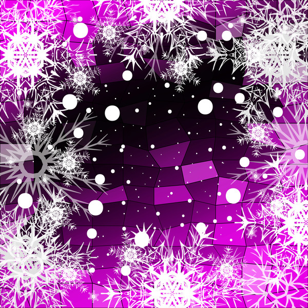 Christmas snowflake with shiny polygon background vector 22