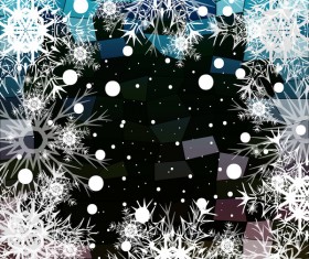 Christmas snowflake with shiny polygon background vector 24