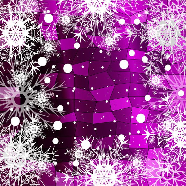 Christmas snowflake with shiny polygon background vector 26