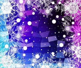 Christmas snowflake with shiny polygon background vector 27
