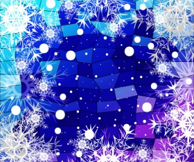 Christmas snowflake with shiny polygon background vector 28