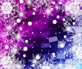 Christmas snowflake with shiny polygon background vector 30