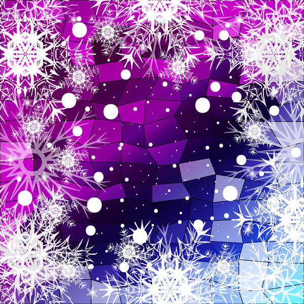Christmas snowflake with shiny polygon background vector 30