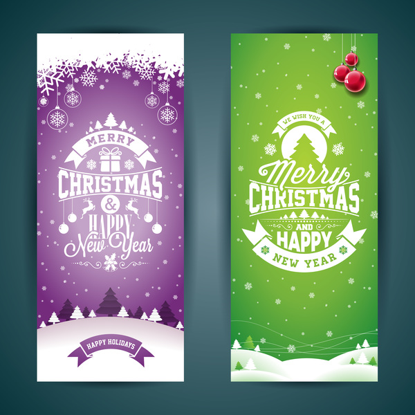 Christmas vertical banner creative design 02