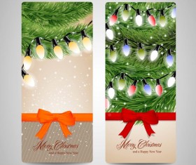 Christmas vertical banner design vectors 03