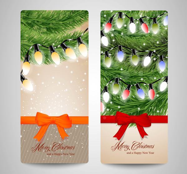 Christmas vertical banner design vectors 03