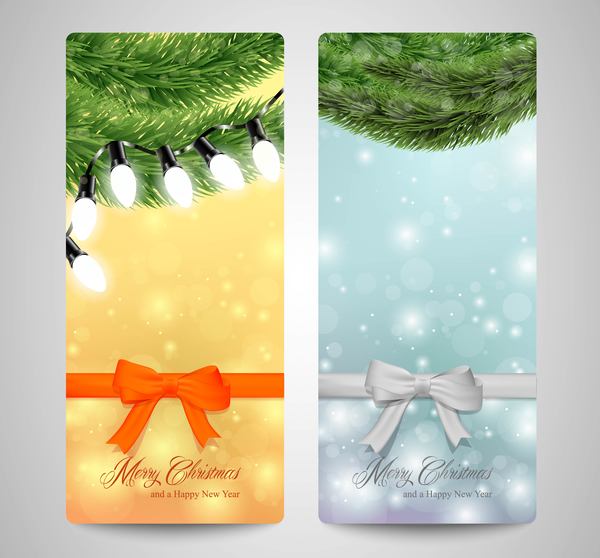 Christmas vertical banner design vectors 04