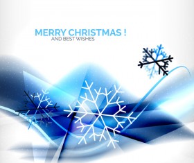 Christmas wishes card with snowflake vector 03