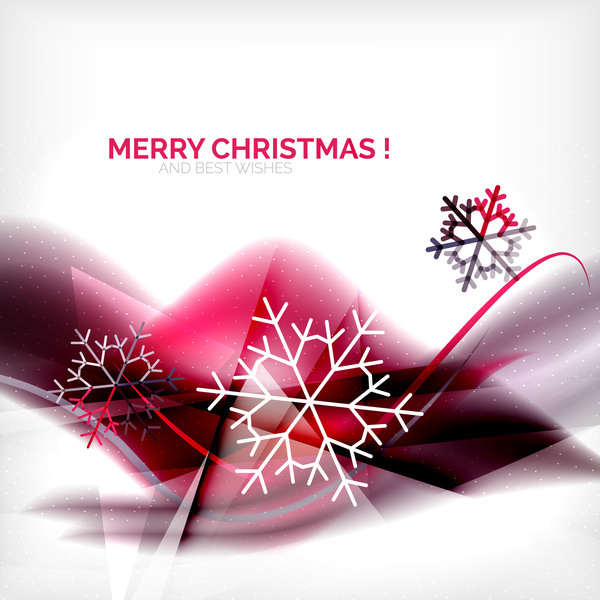 Christmas wishes card with snowflake vector 04