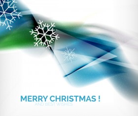 Christmas wishes card with snowflake vector 06