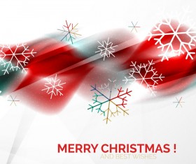 Christmas wishes card with snowflake vector 07