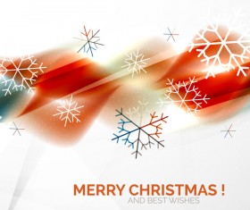 Christmas wishes card with snowflake vector 08