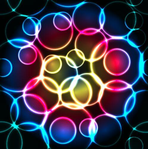 Circularity colorful light vectors backgrounds 02