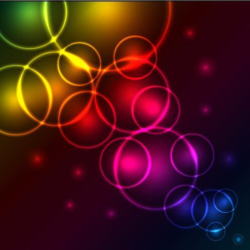 Circularity colorful light vectors backgrounds 03