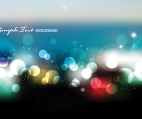 City night circles light vector background